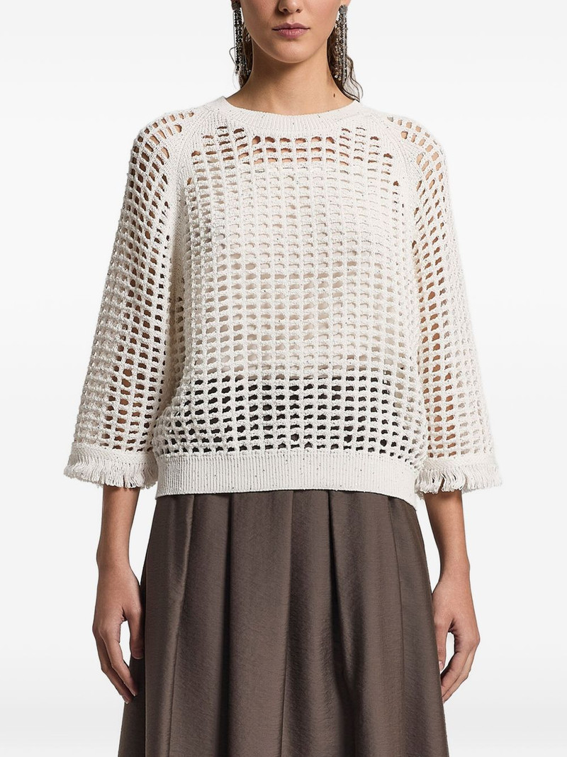 sequinned cordonet sweater 1