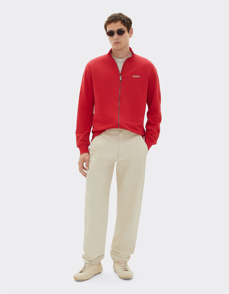Ferrari Sweater in technical fabric with zip outlook
