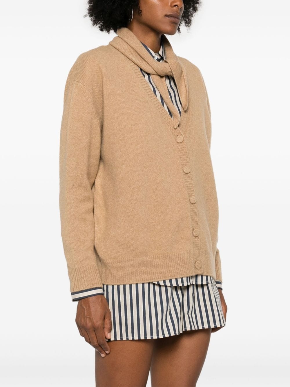 ribbed-knit cardigan - 3