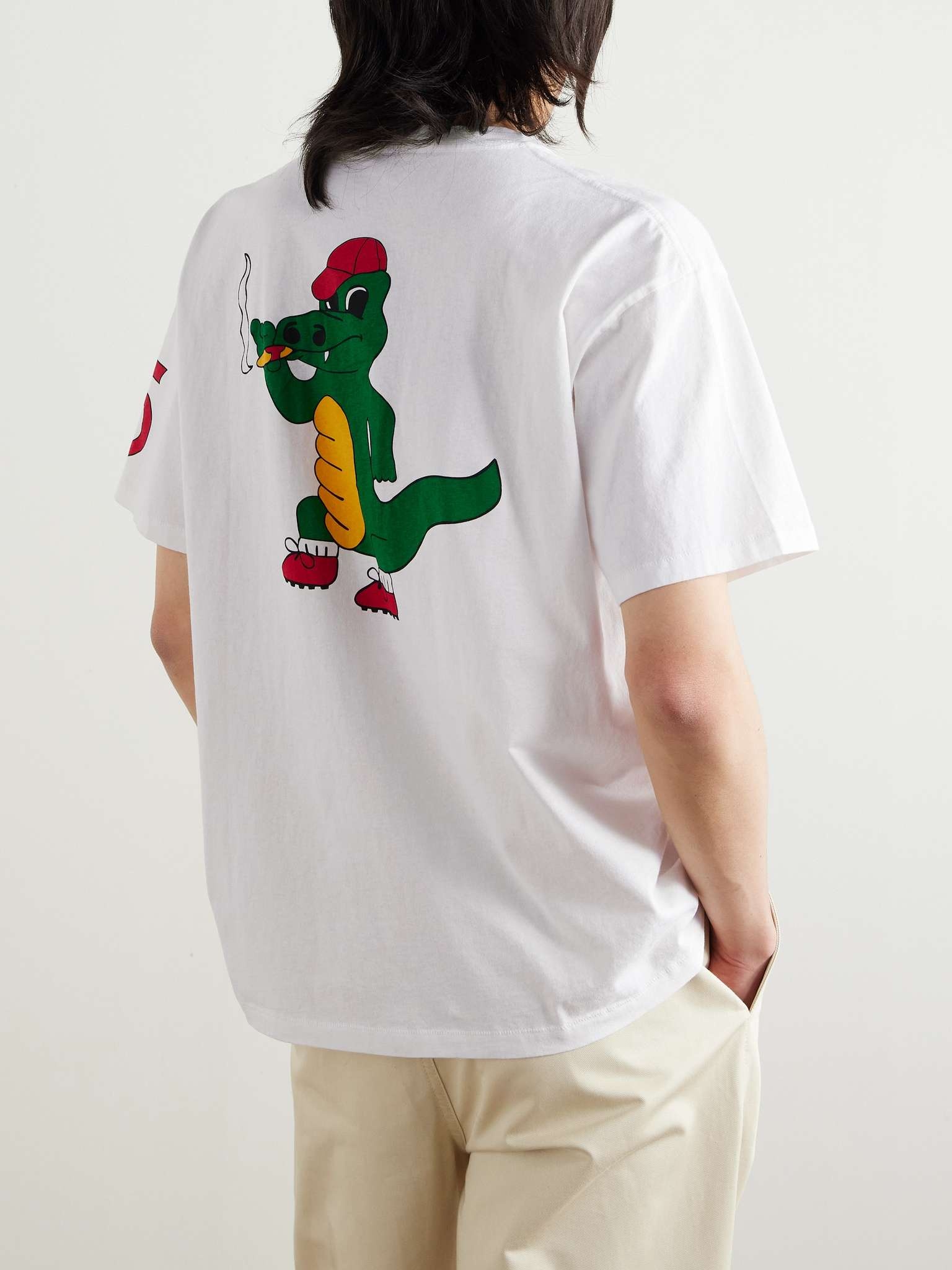 Printed Cotton-Jersey Henley T-Shirt - 3