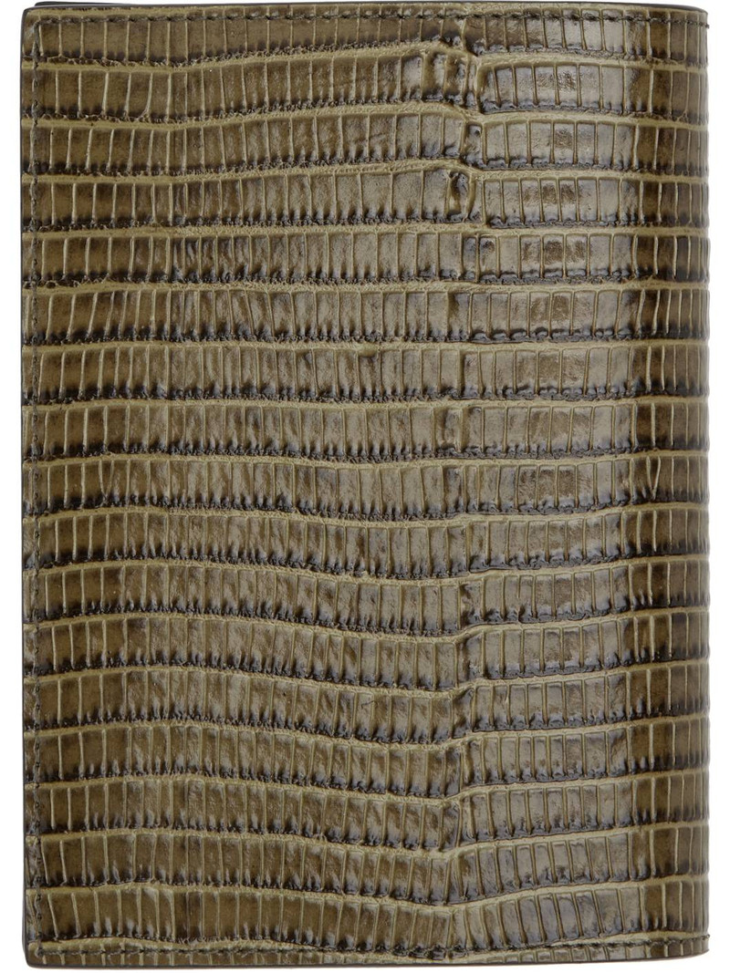 TOM FORD Khaki T Line Passport Holder outlook