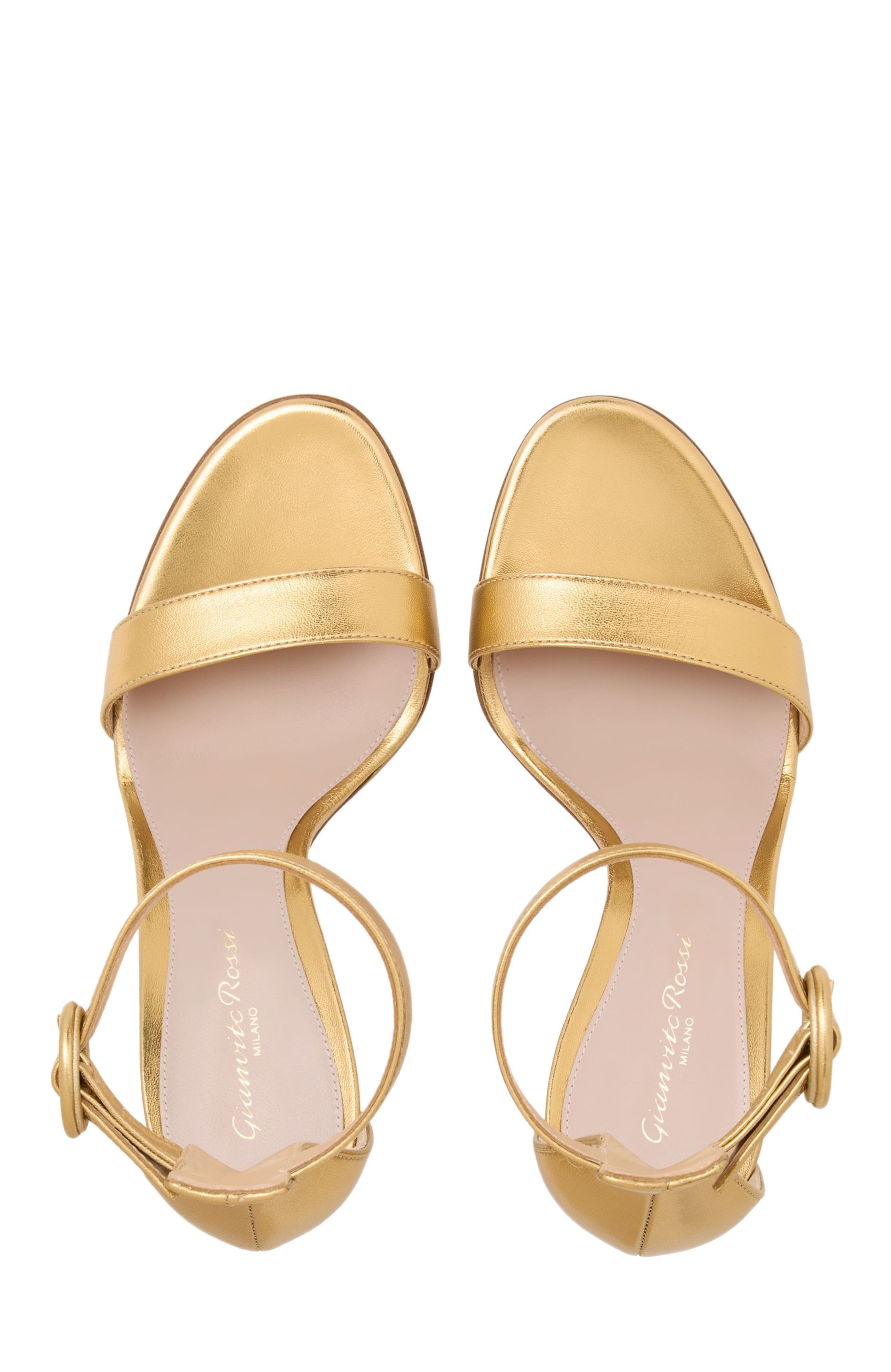 Gianvito Rossi Portofino 105 Sandals in Gold at Nordstrom - 3
