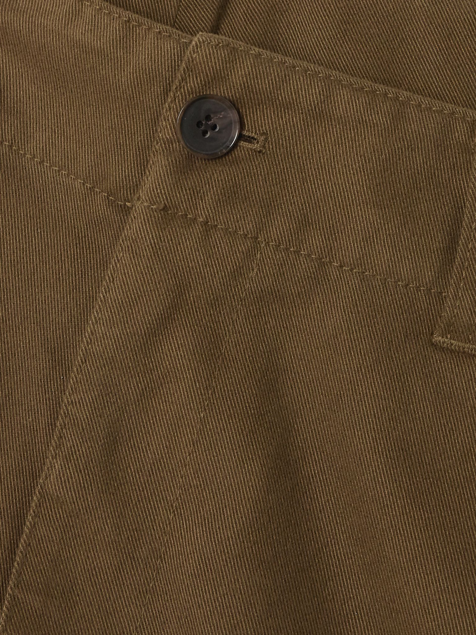 The Twisted cotton-twill tapered pants Light brown - 4