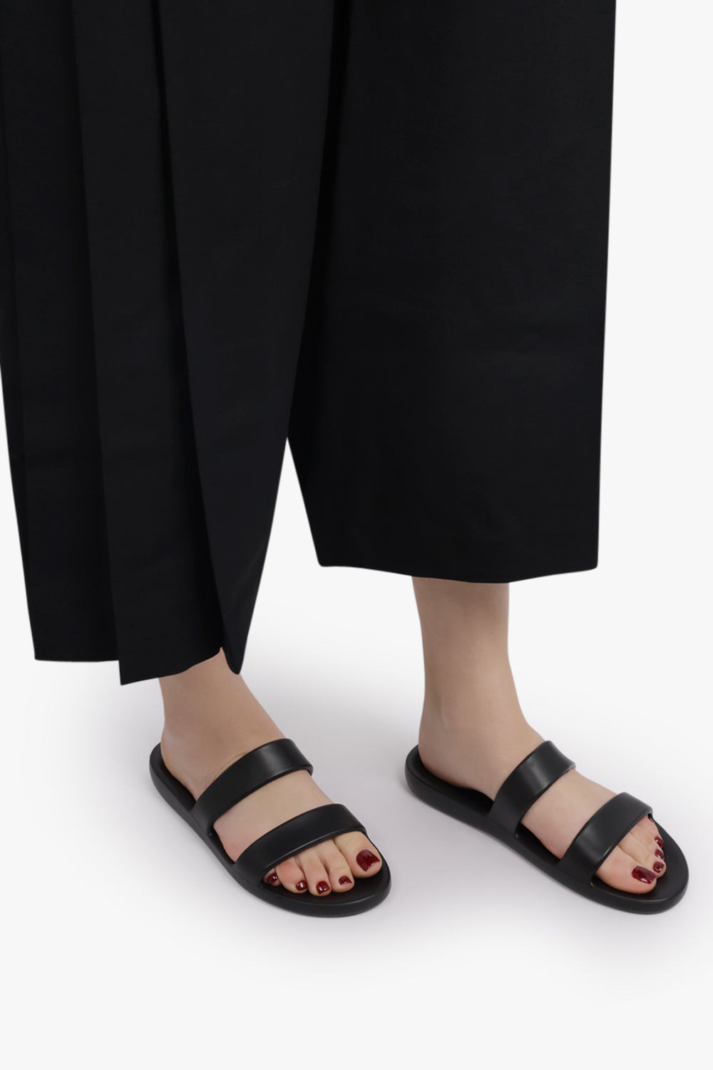 FOAM DOUBLE STRAP SLIDE | BLACK - 6