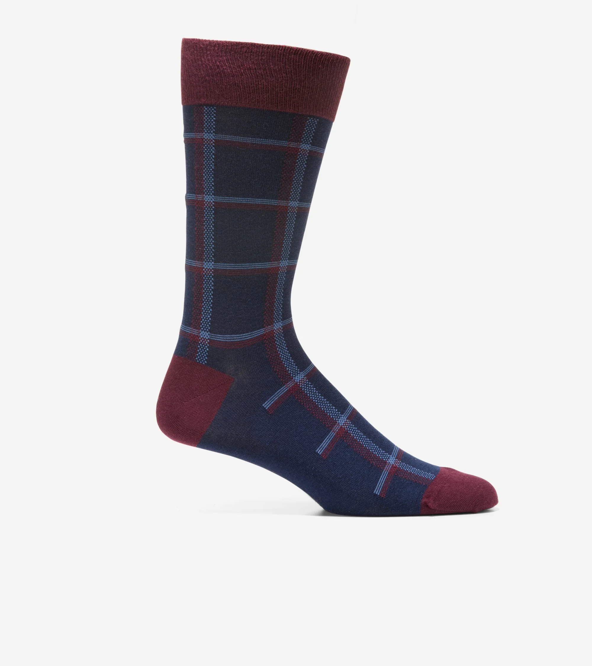 Men's Plaid Dress Crew Socks - 1