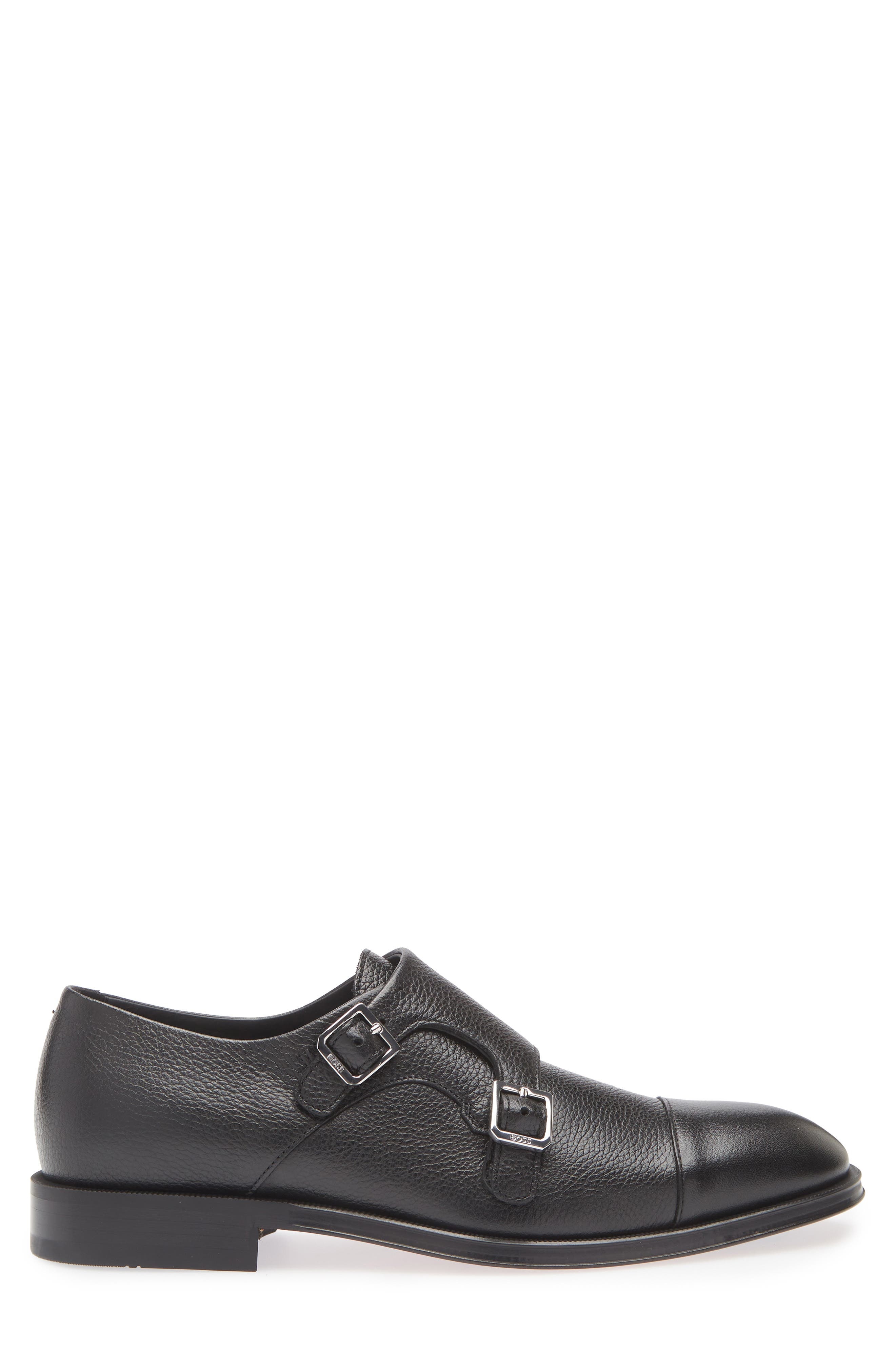 BOSS Derrek Double Monk Strap Shoe in Black at Nordstrom - 3