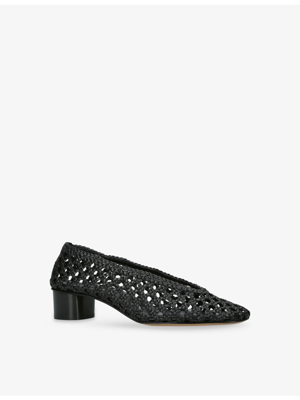 Ballet Pump Woven-Leather Heels - 3