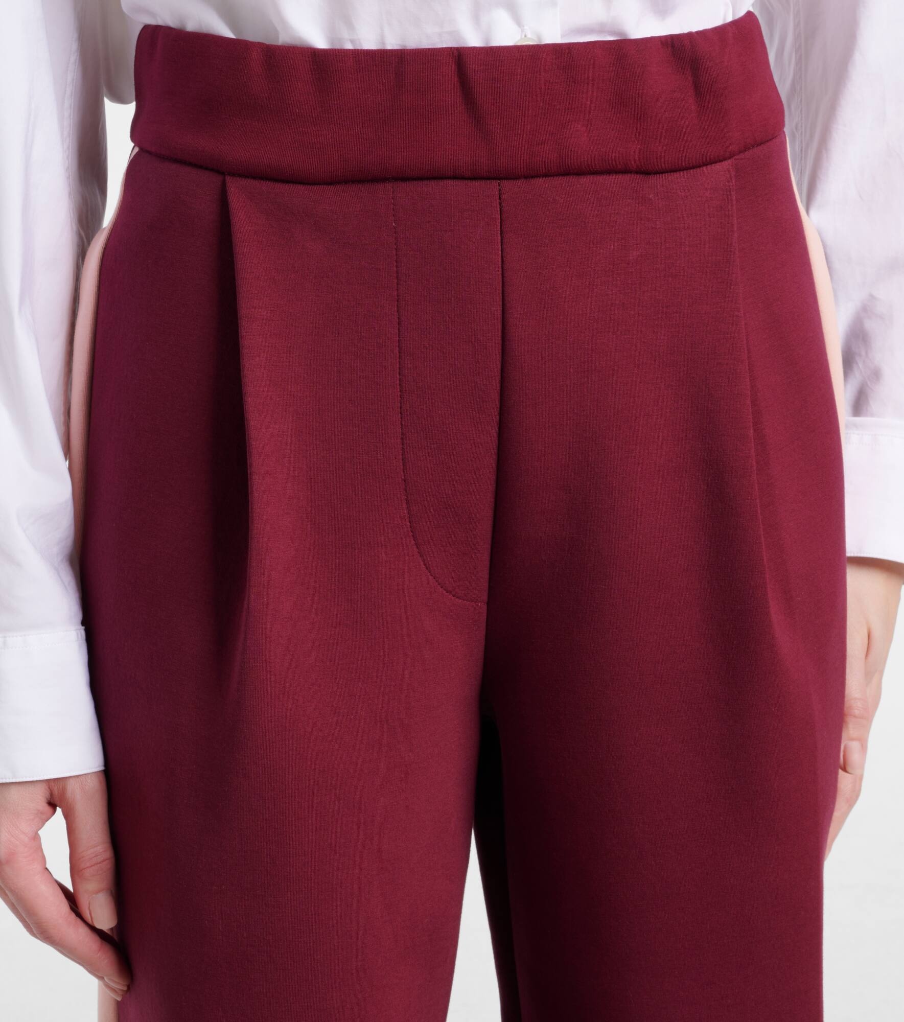 High-rise cotton-blend wide-leg pants - 4