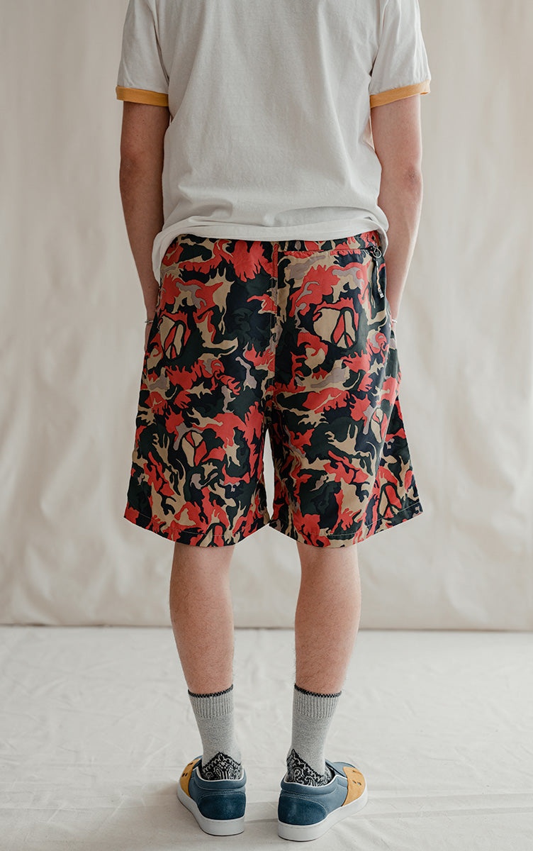 FAST-DRY TAFFETA PEACE CAMO EASY SHORTS - COLORFUL - 6