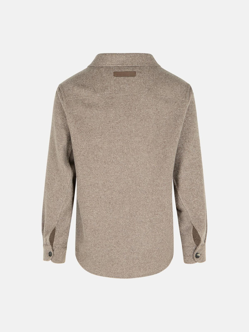 ZEGNA BROWN CASHMERE AND SILK SHIRT outlook