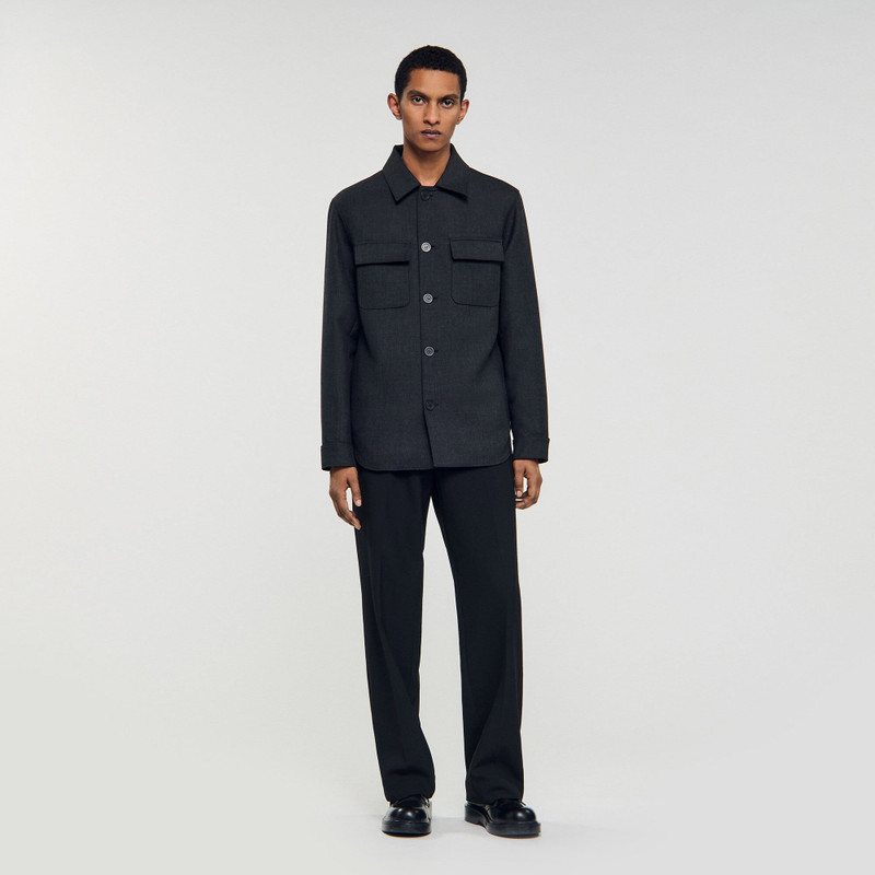 Sandro WOOL OVERSHIRT WITH POCKETS outlook