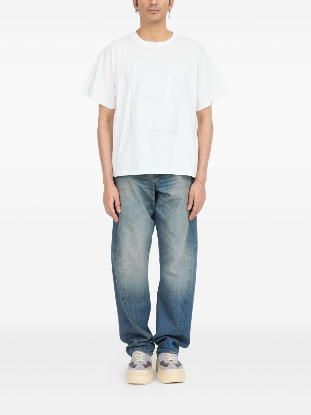 graphic-panelled T-shirt - 2