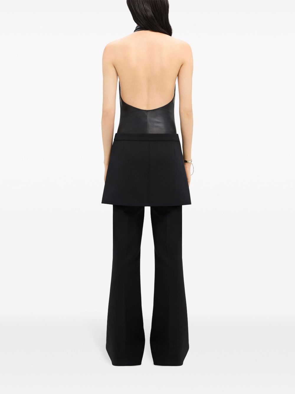 logo-appliqué twill mini skirt - 4