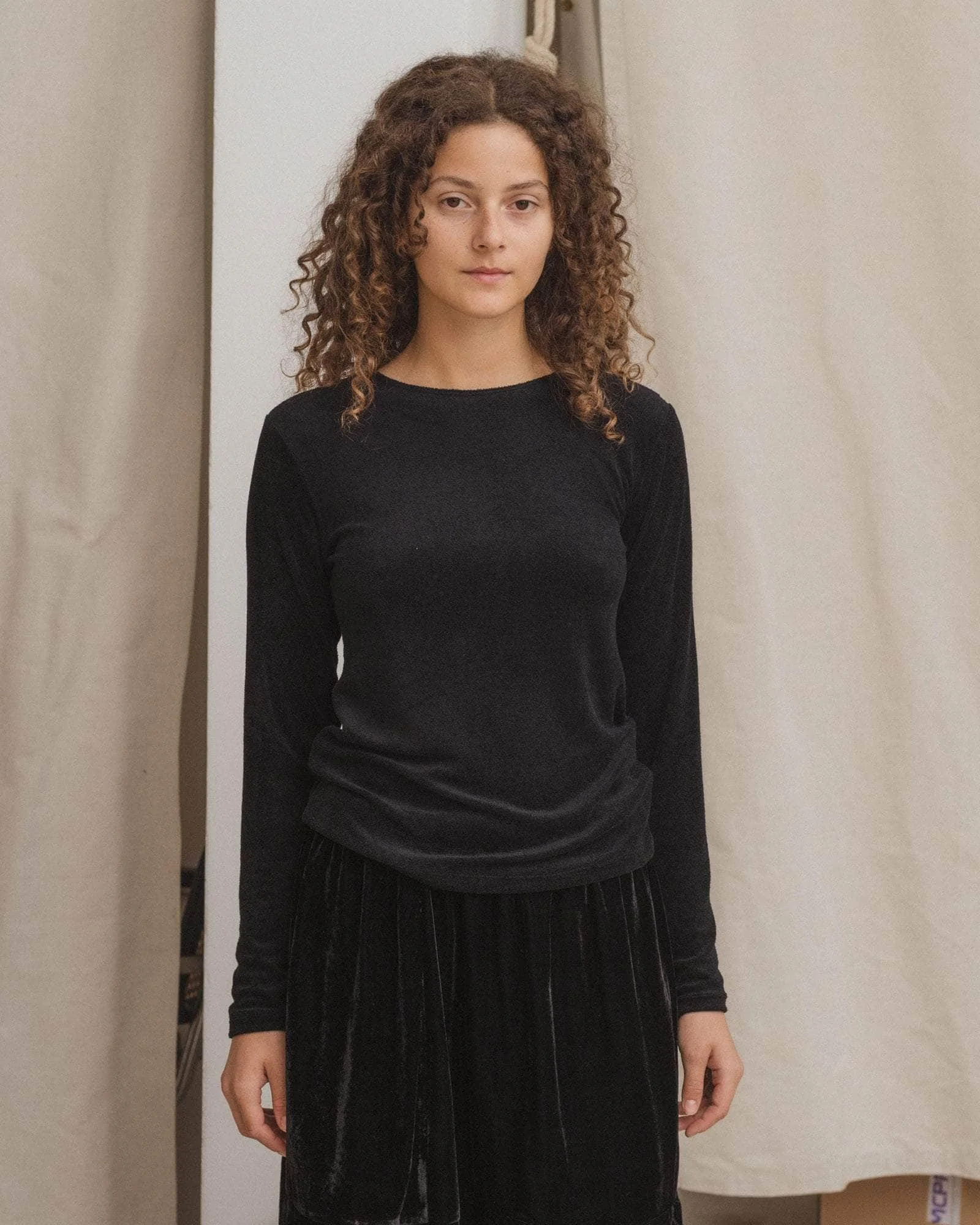 Omo Long Sleeve Tee - Ecovero Velour - 1