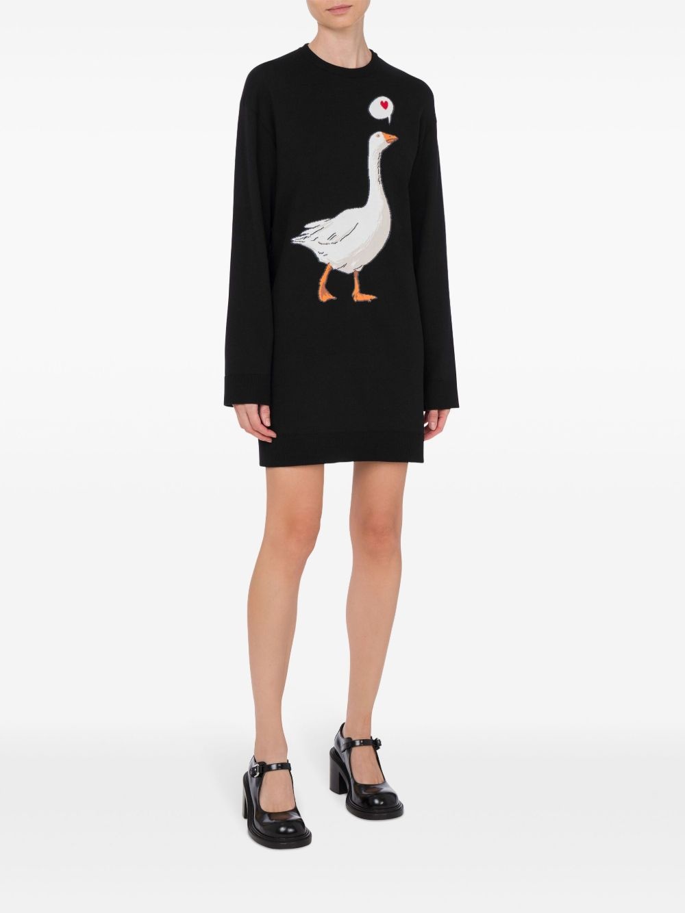 goose-motif mini dress - 2