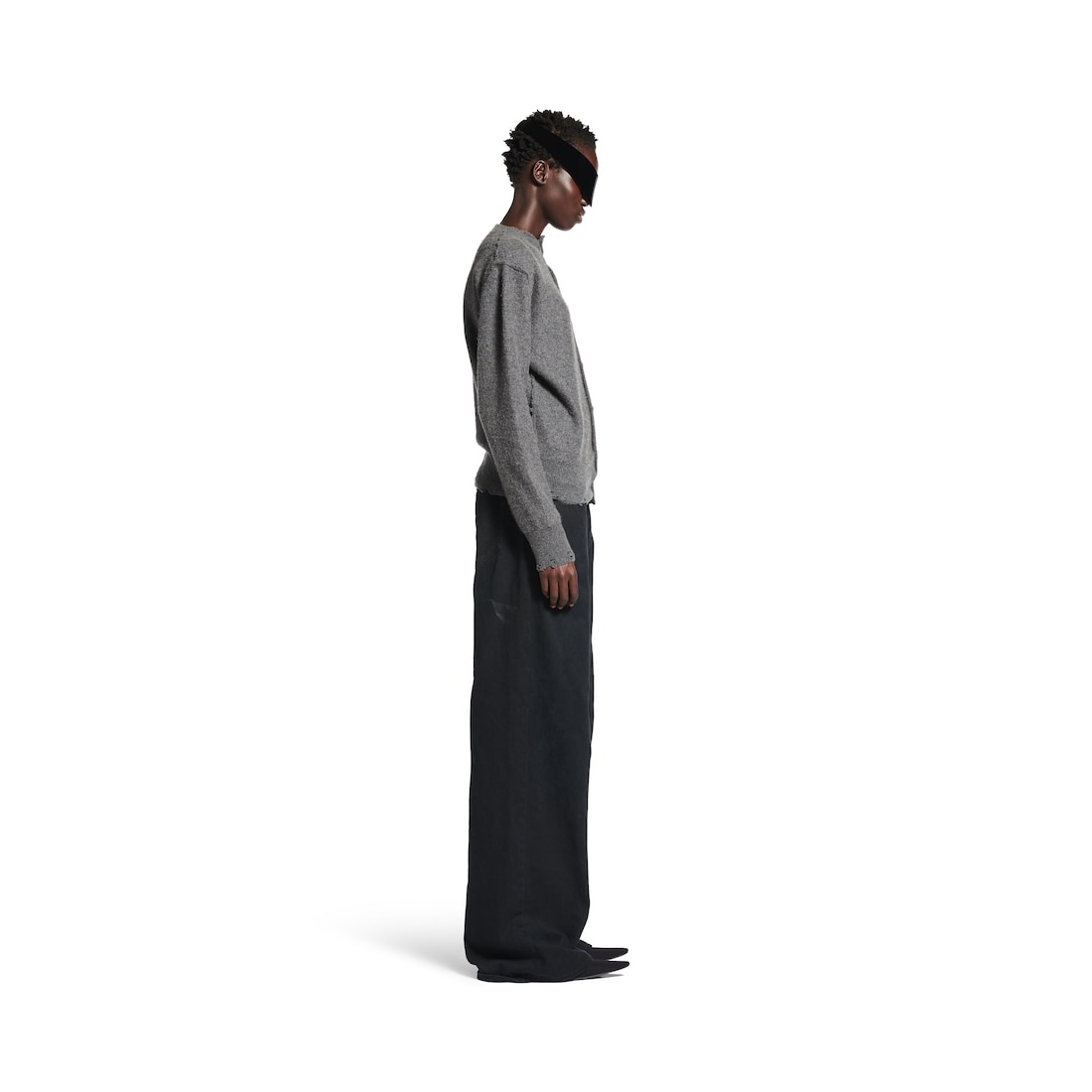 Women's Inside-out Cardigan in Grey - 3