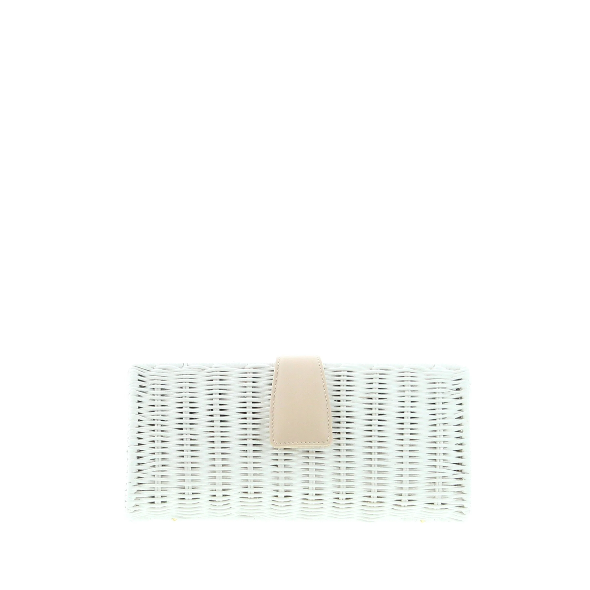 Carla Saint Barth – Vimini Long Clutch – White / Panna - 1