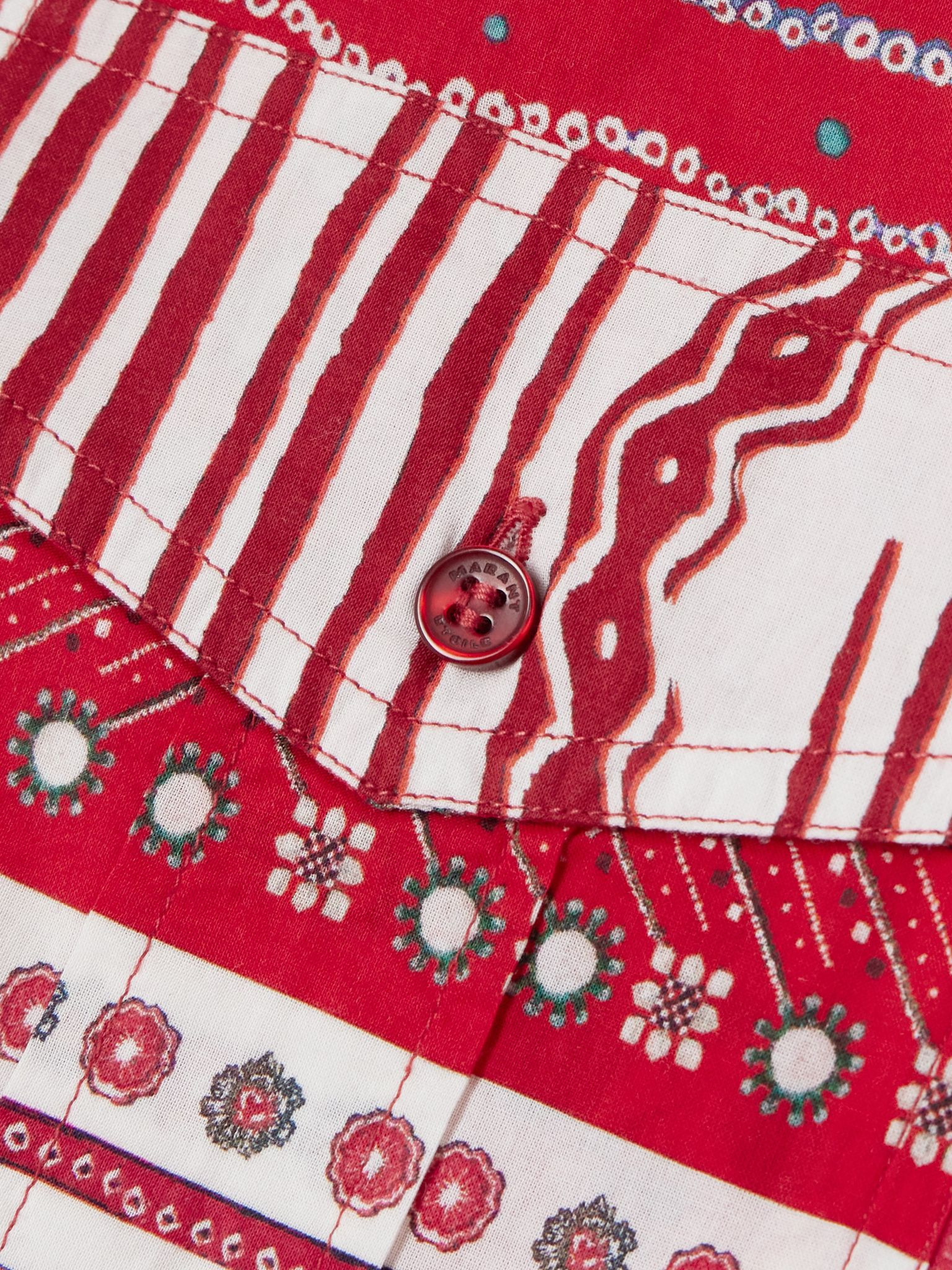 Nathy bandana-print cotton shirt Red - 5