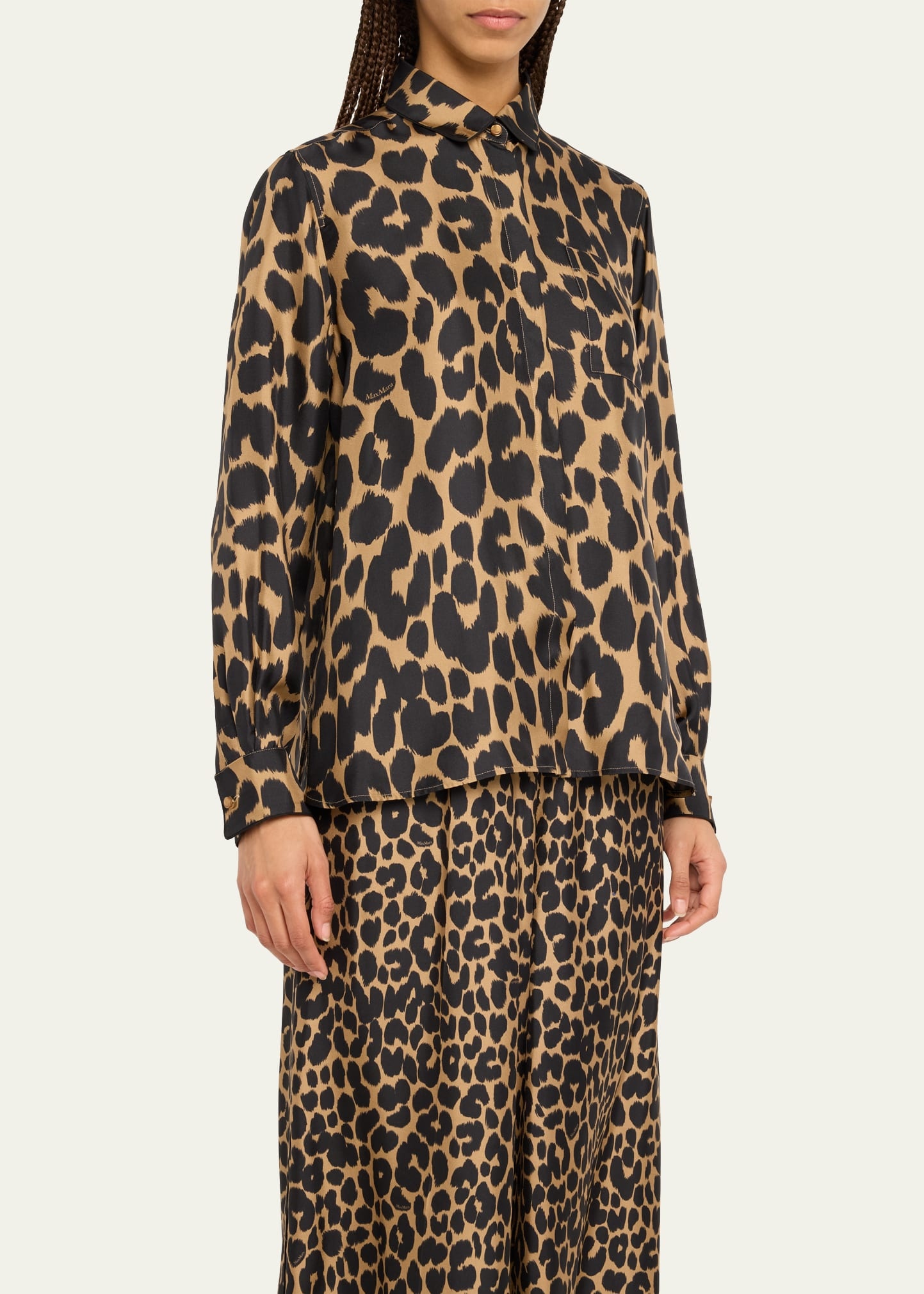 Etna Leopard Print Button-Front Shirt - 4