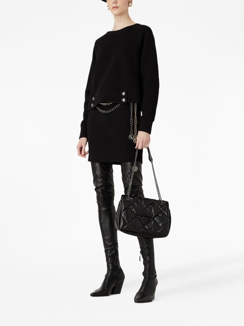 EMPORIO ARMANI elasticated-waist textured skirt outlook