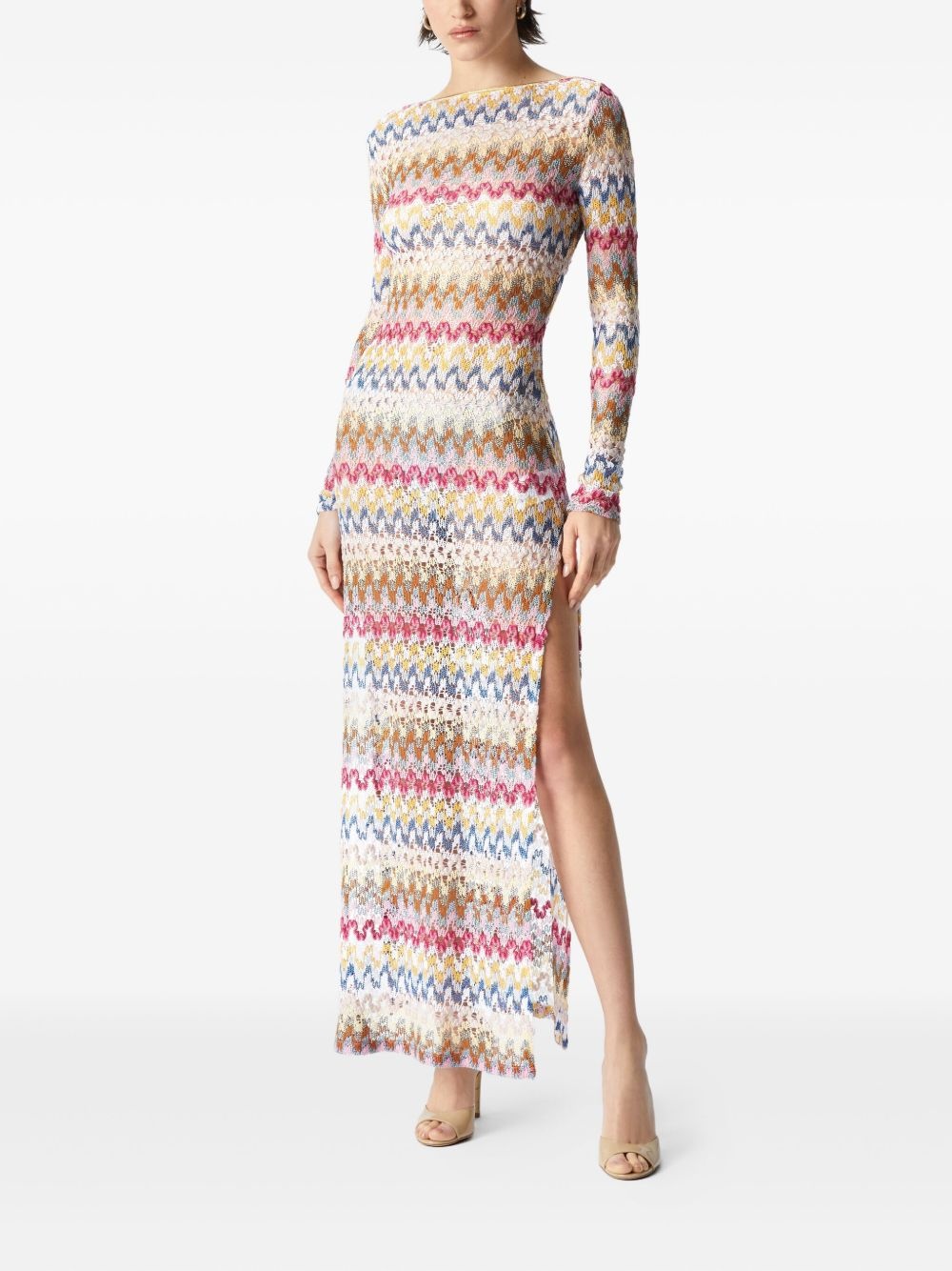 zigzag-pattern dress - 2
