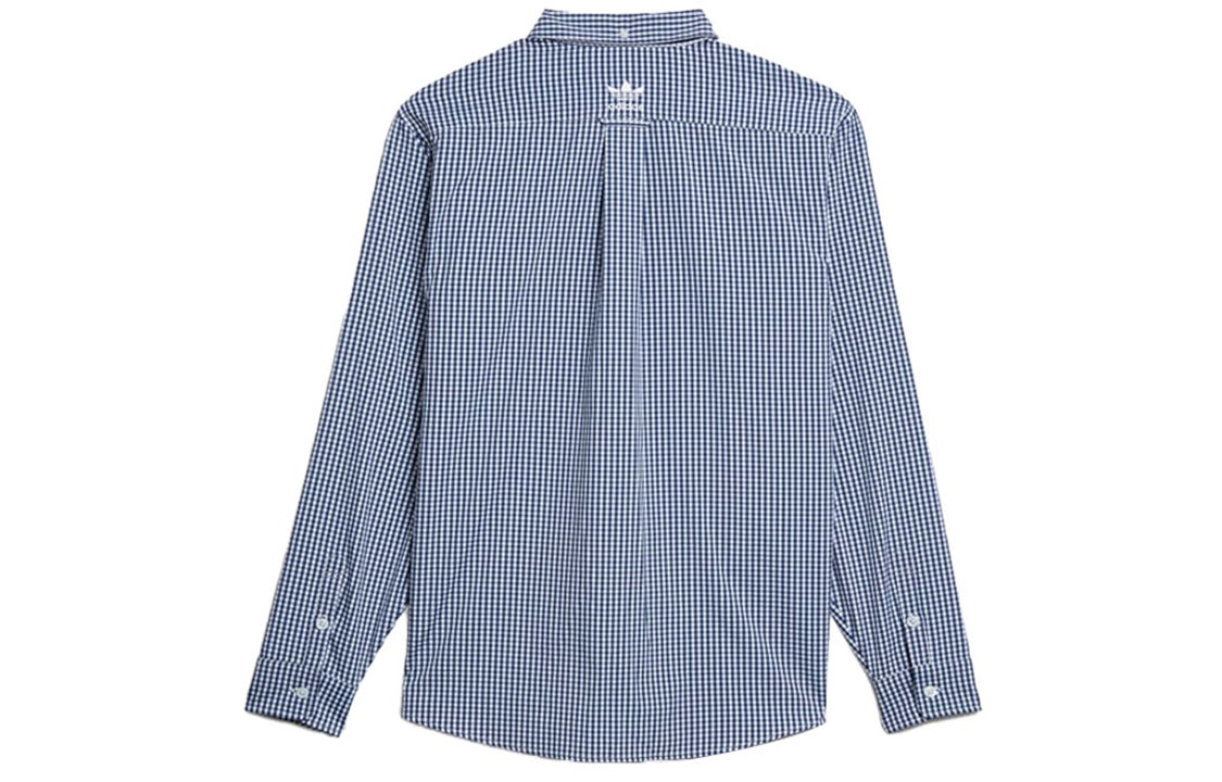 adidas originals x HUMAN MADE Crossover Embroidered Long Sleeves Shirt Blue GM4633 - 2
