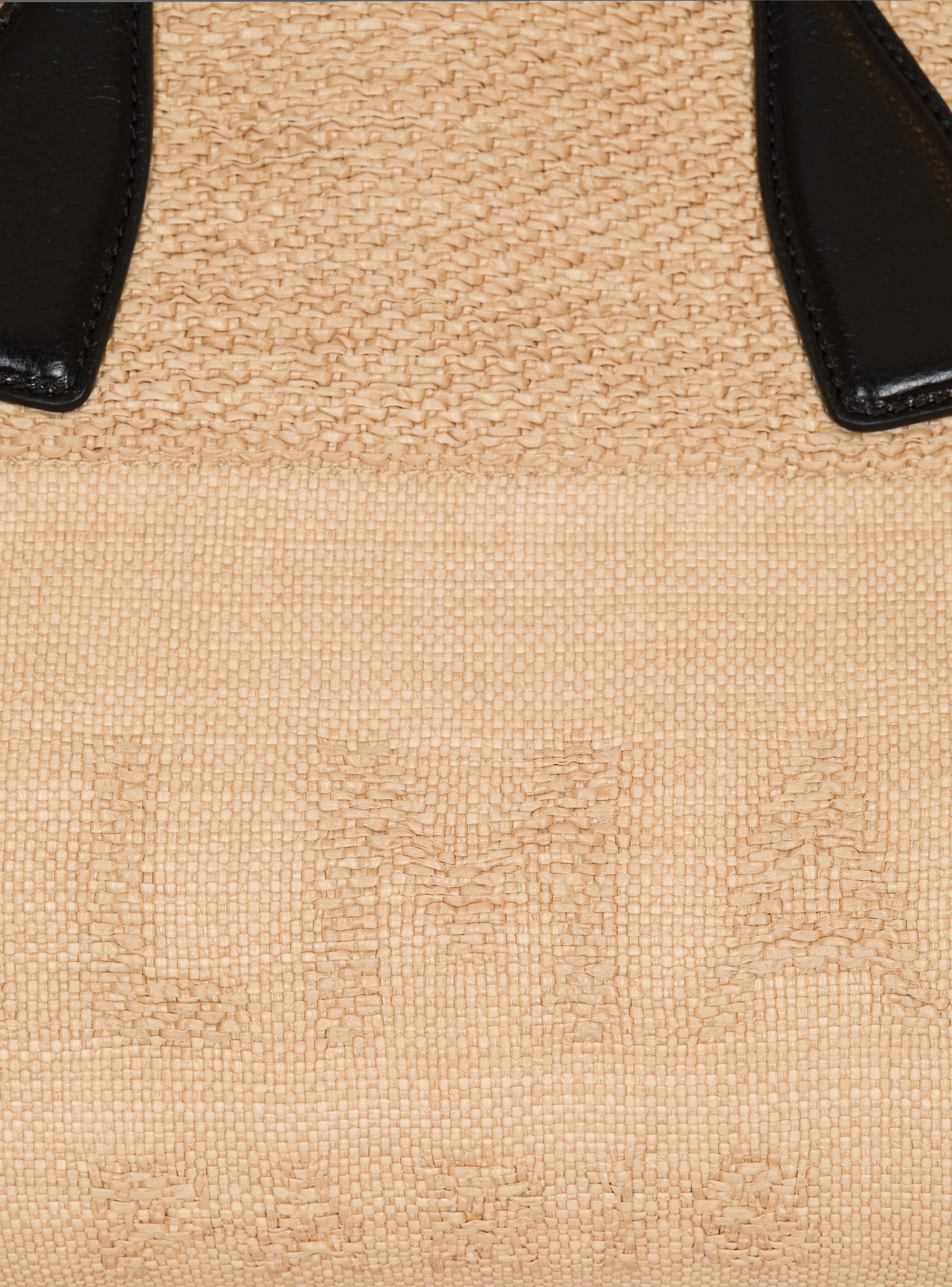 Track raffia tote bag - 7