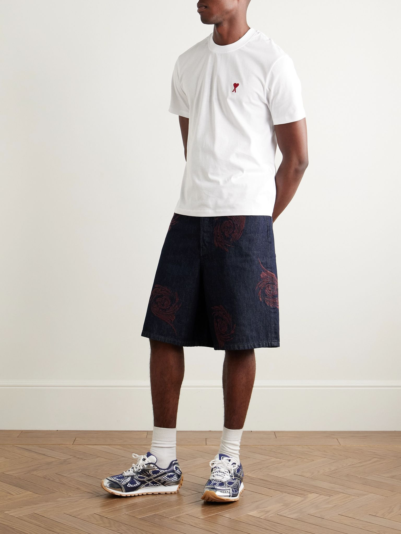 Logo-Embroidered Stretch Organic Cotton-Jersey T-Shirt White - 2