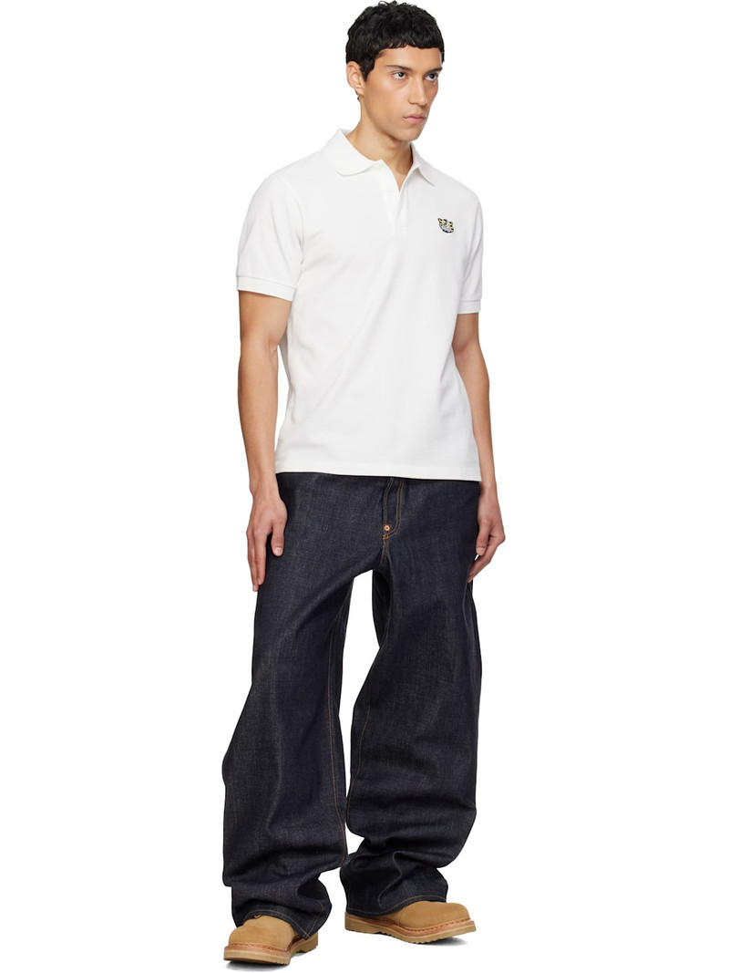 KENZO White Kenzo Paris 'KENZO Wild Tiger' Slim Polo outlook