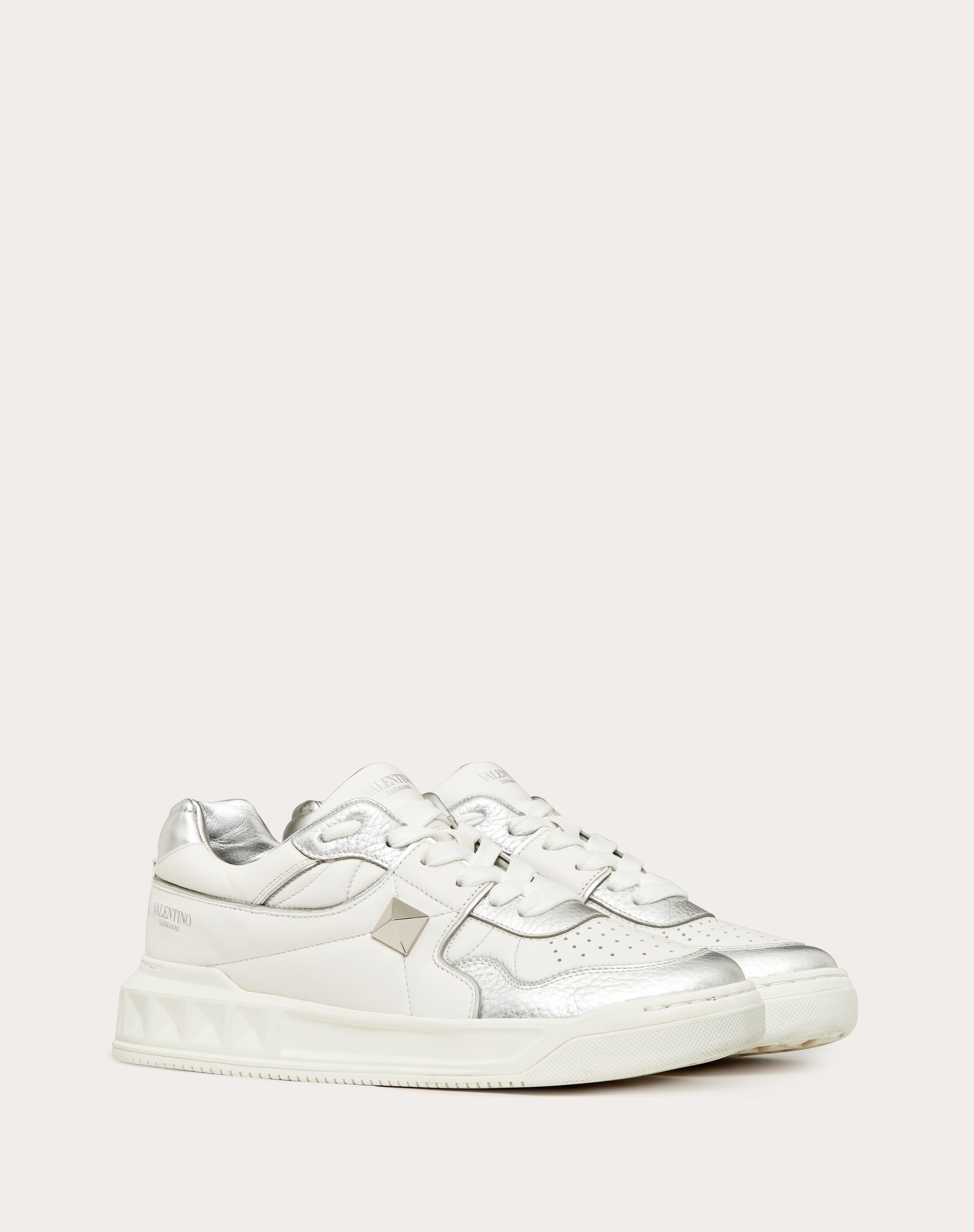 ONE STUD LOW-TOP NAPPA SNEAKER WITH METALLIC DETAILS - 2