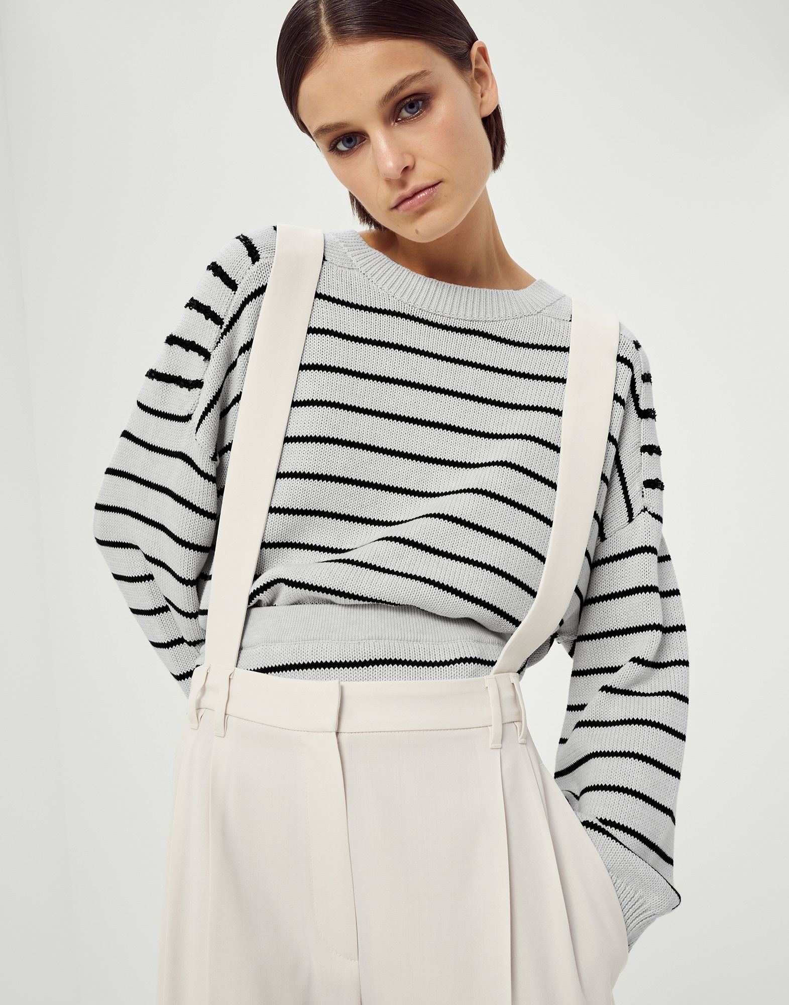 Lightweight cotton striped knit shorts - 3