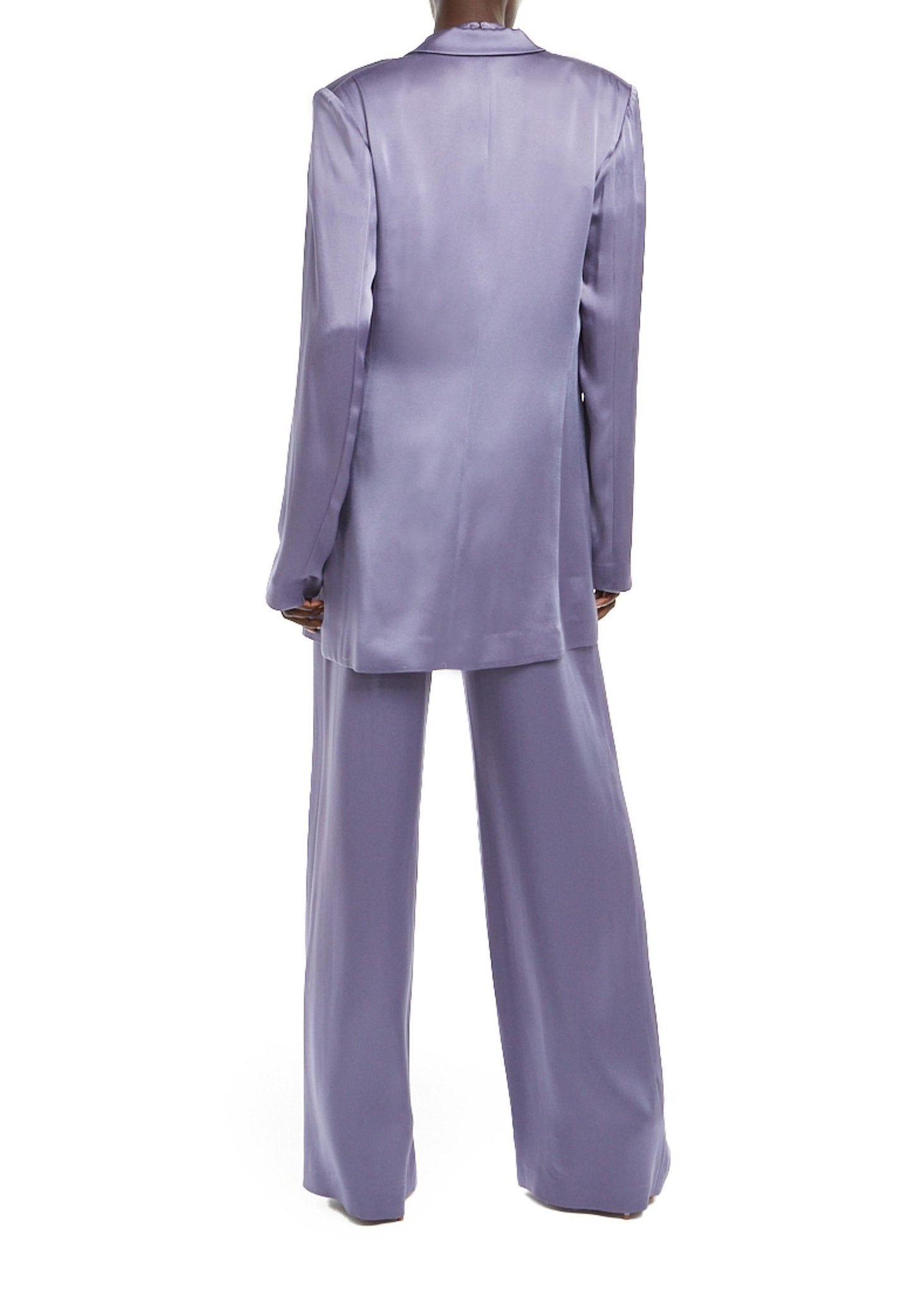Satin Single Breasted Blazer - 3