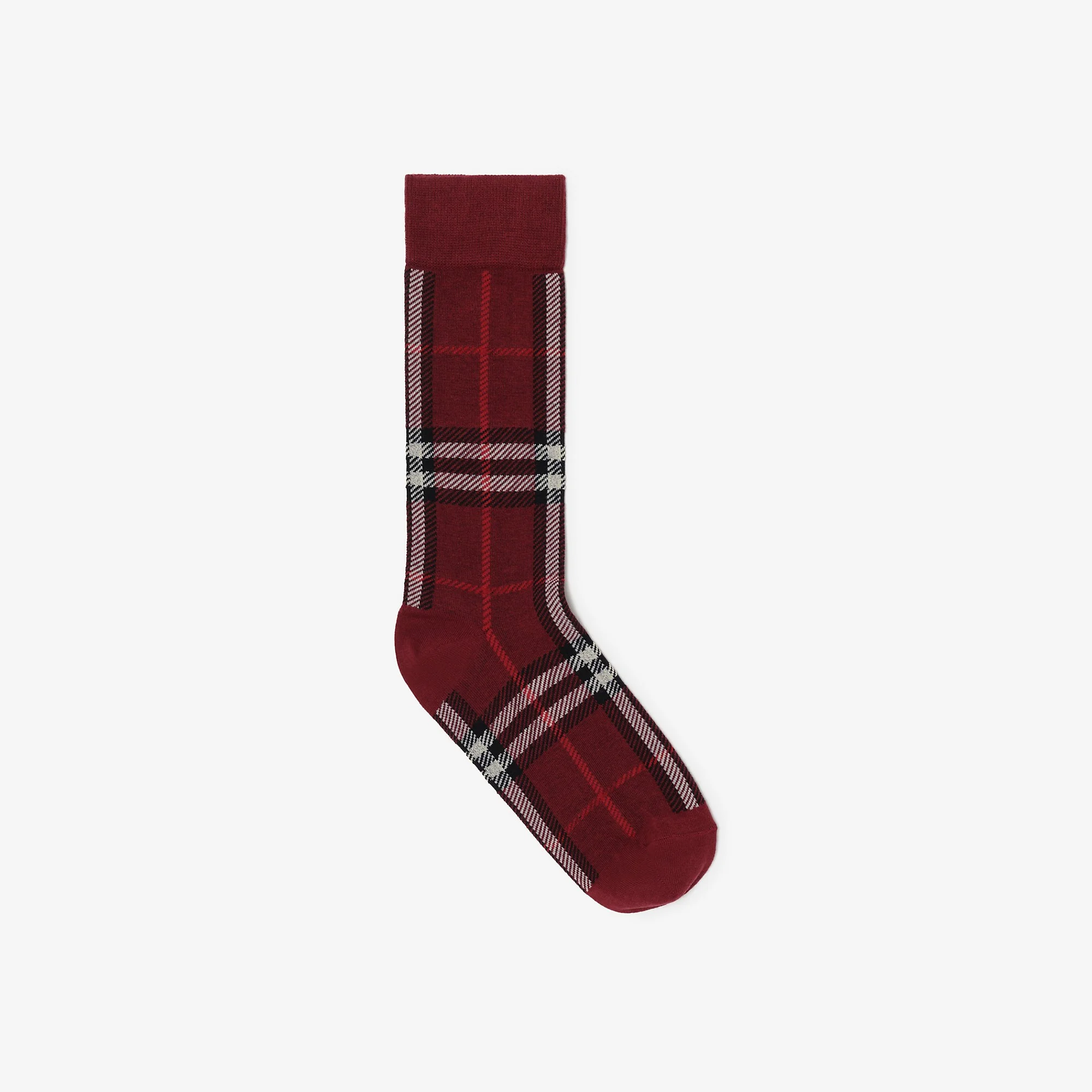 Check Cotton Nylon Blend Socks - 1