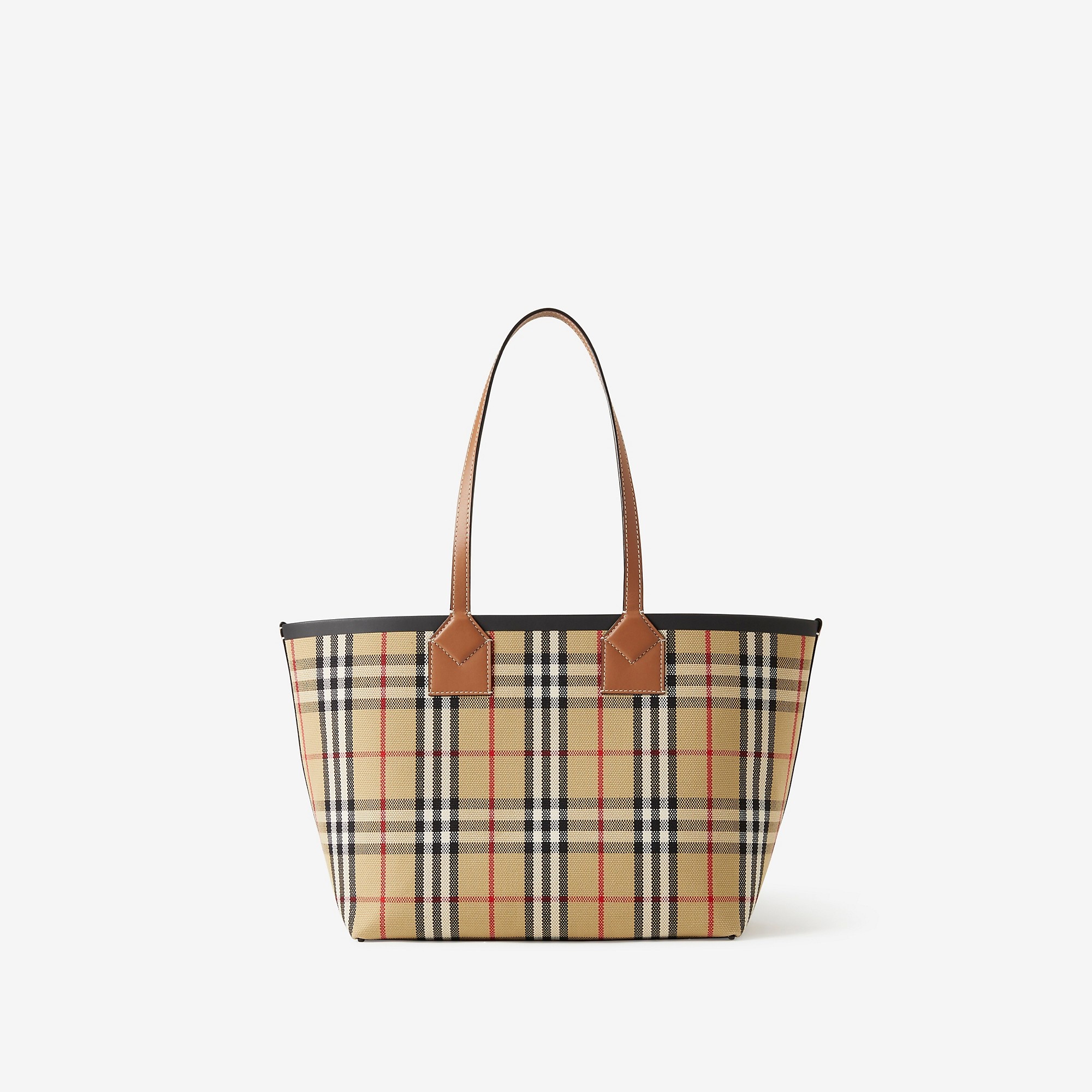 Check Cotton Small London Tote Bag - 1