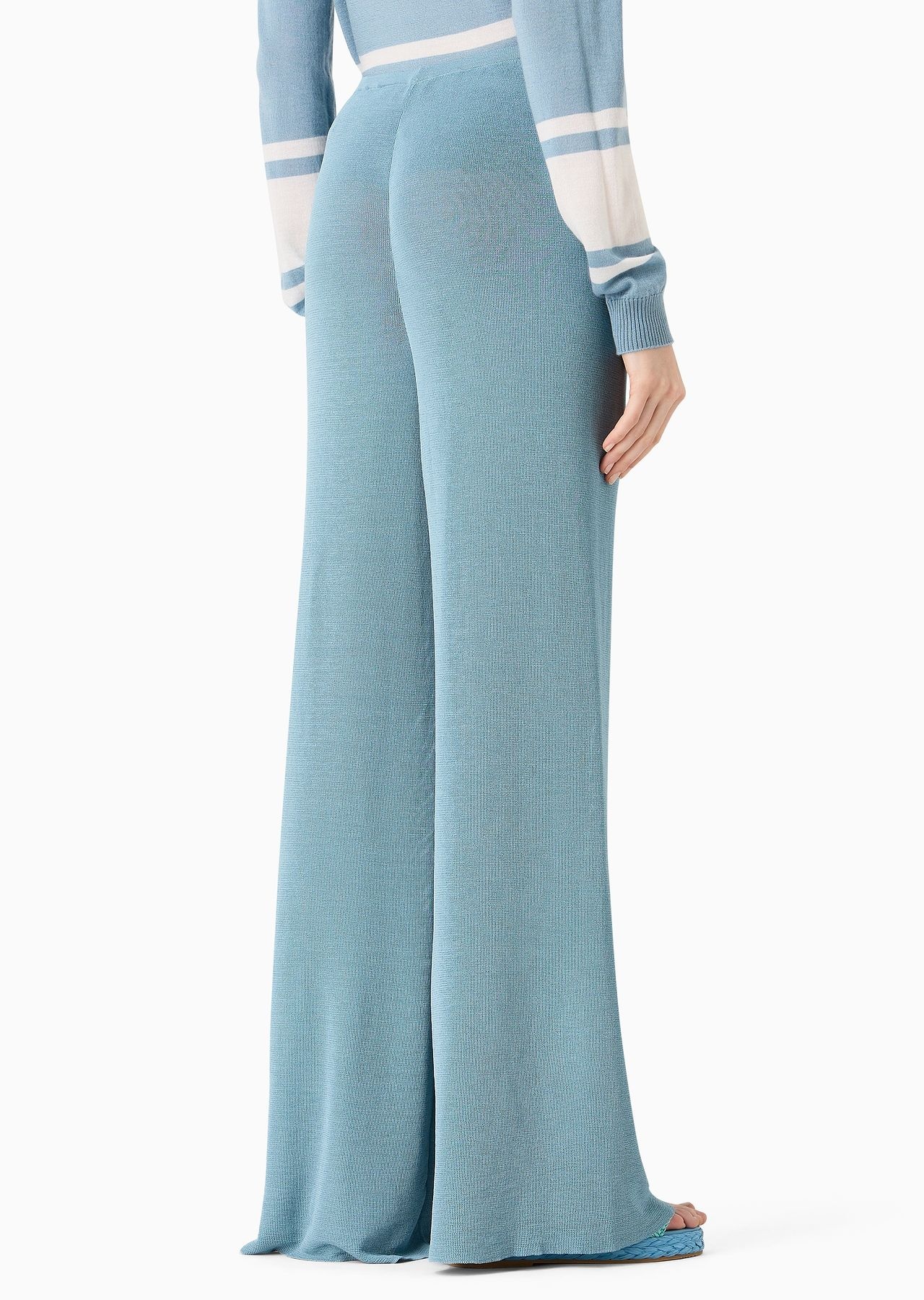 Viscose-blend knit trousers - 3