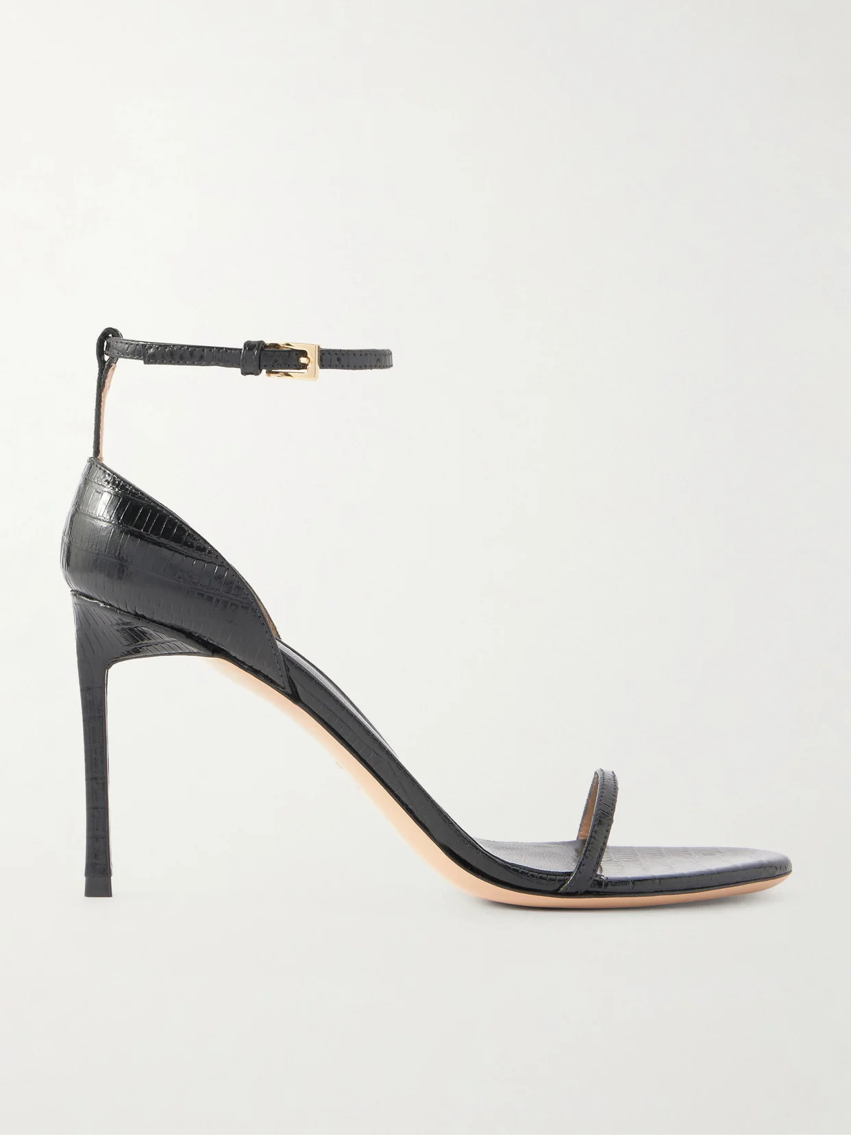 Vertigo 85 Croc-embossed Leather Sandals - 1