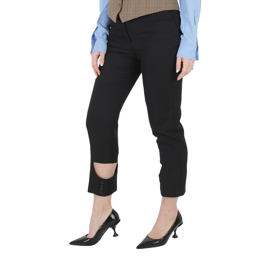 Burberry Ladies Cut-Out Detail Tailored Trousers - 4