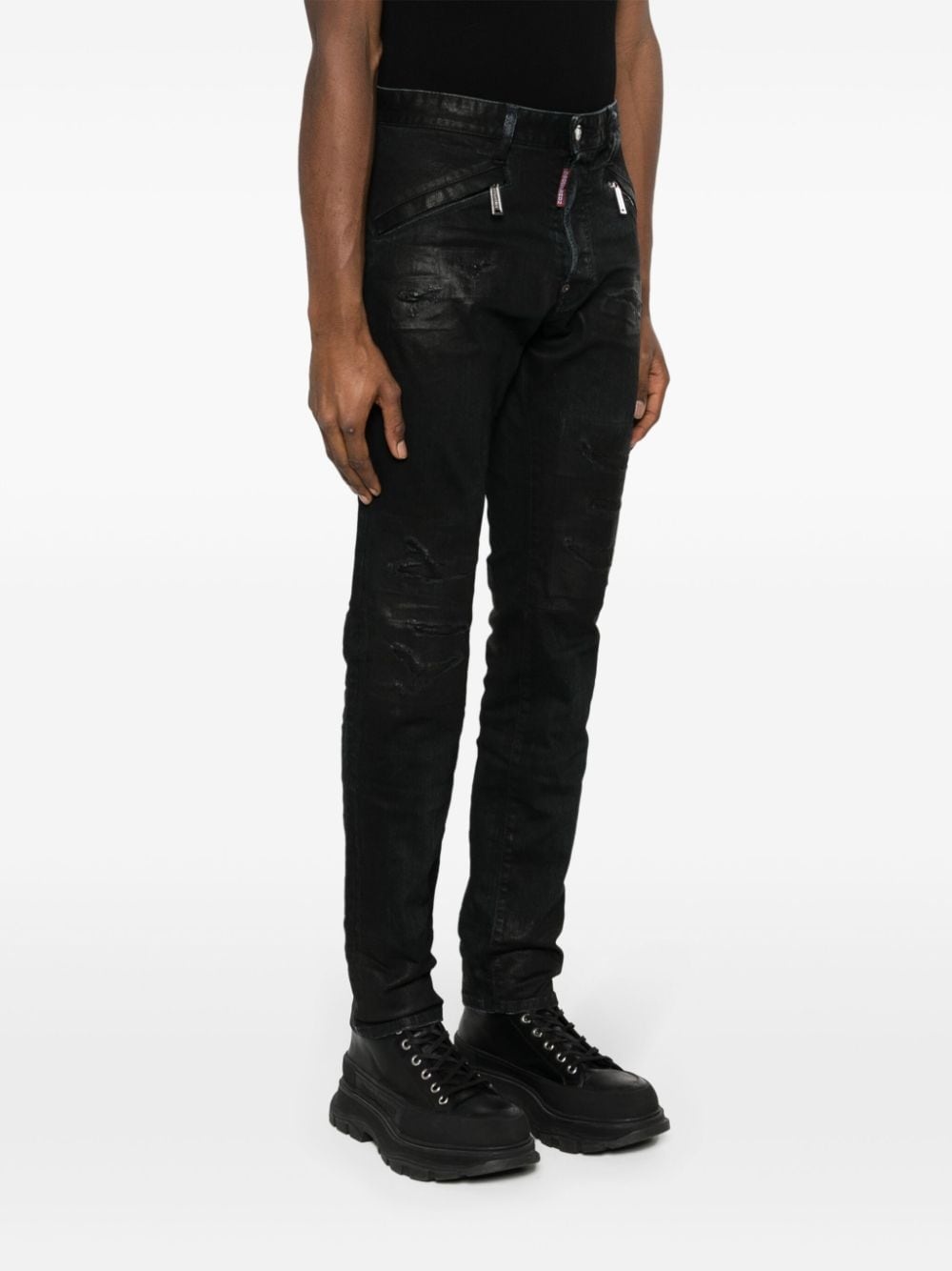 burnt slim-fit jeans - 3