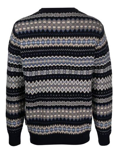 Barbour patterned intarsia-knit jumper outlook