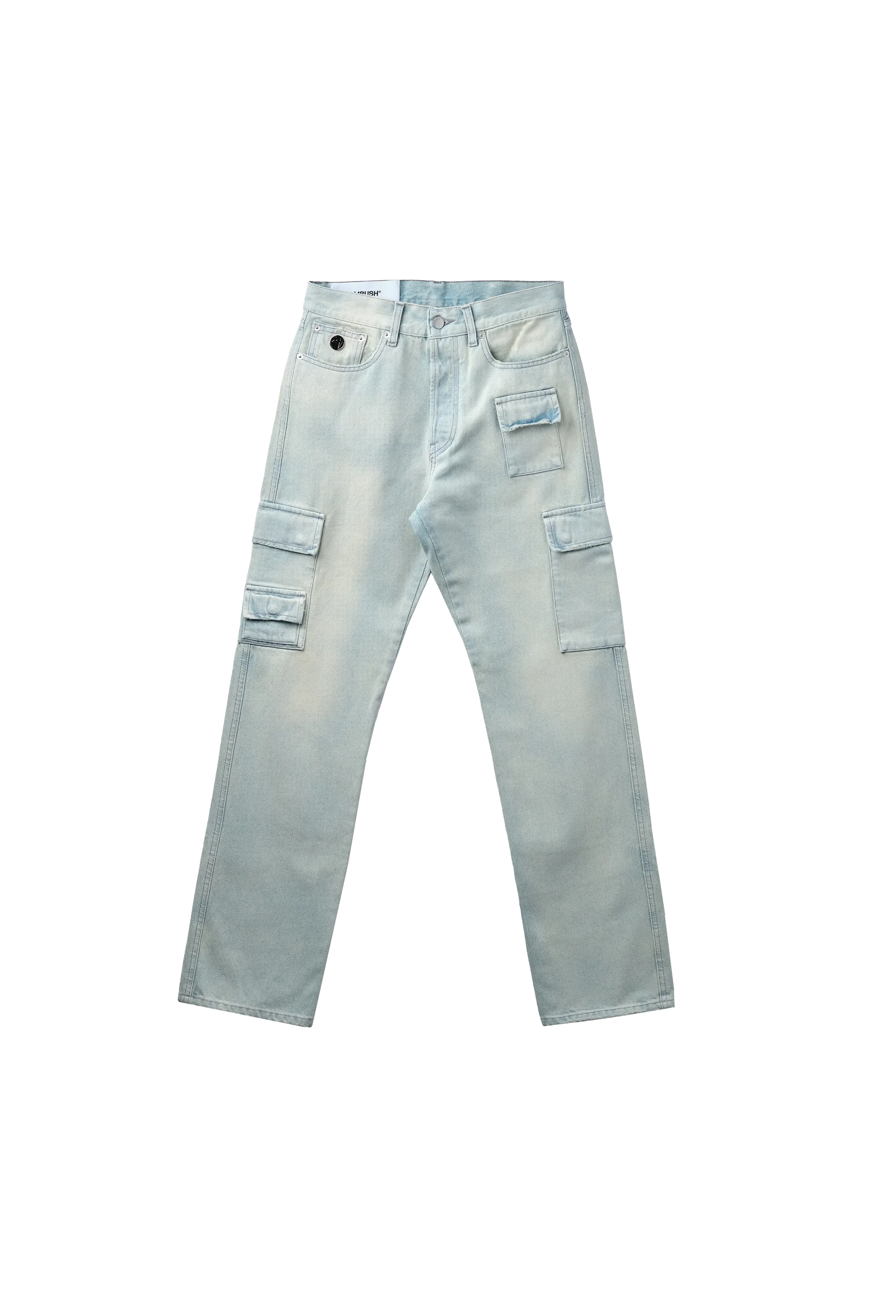 Ambush Slim Denim Cargo Pants Blue - 1
