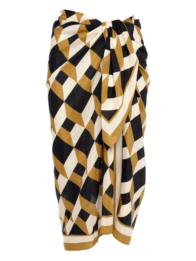Vibration silk pareo skirt 1