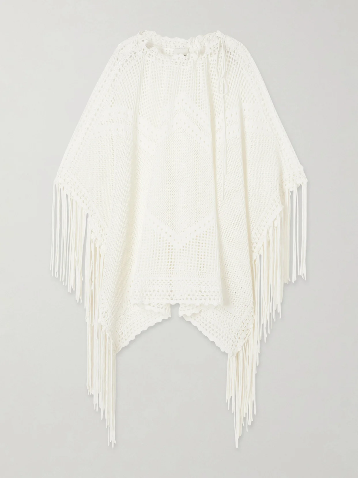 Metilia Crocheted Fringed Cotton Top - 1