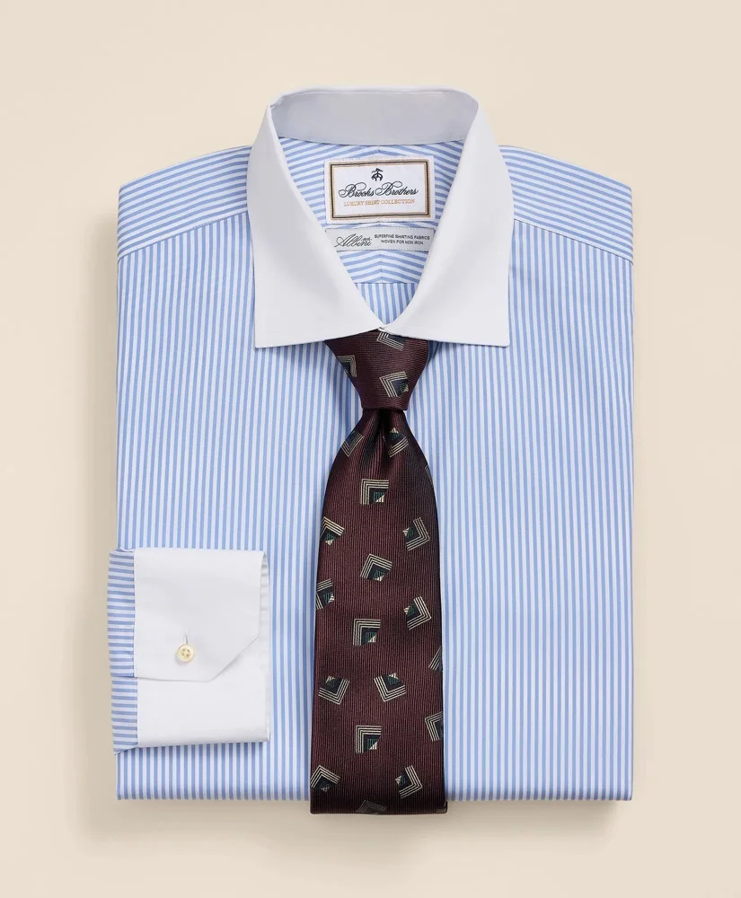 Luxury Cotton English Spread Collar, Dress Shirt - 1