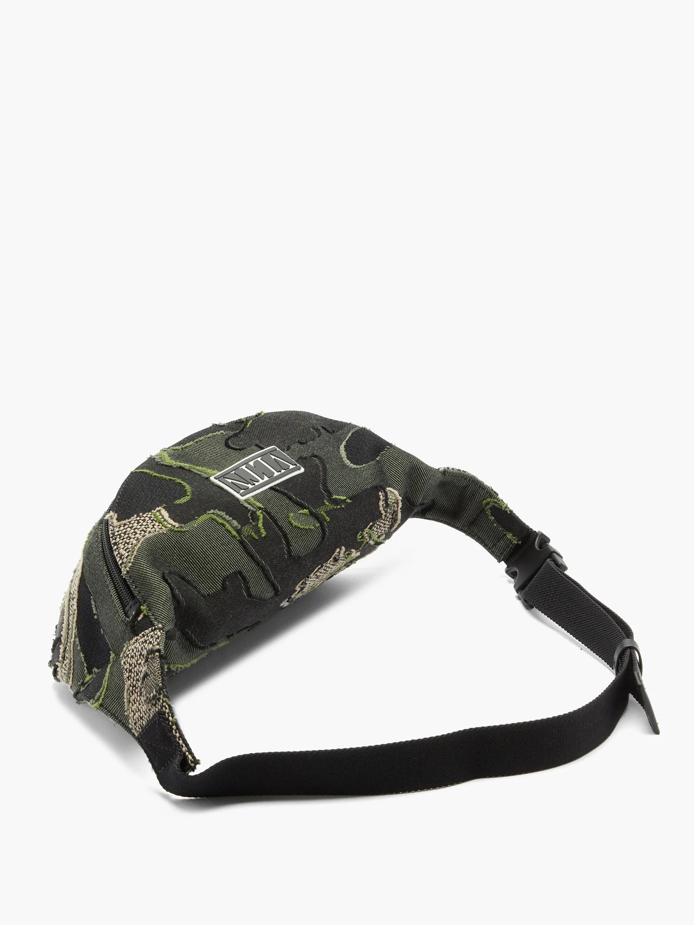 VLTN fil-coupé camouflage-jacquard belt bag - 4