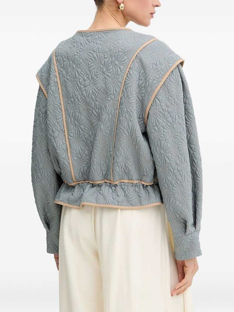 BOSS floral-quilted jacket outlook