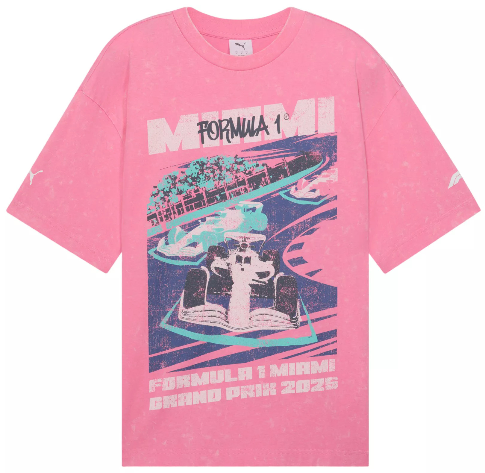 PUMA Men's F1 Miami Pink Graphic T-Shirt - 1