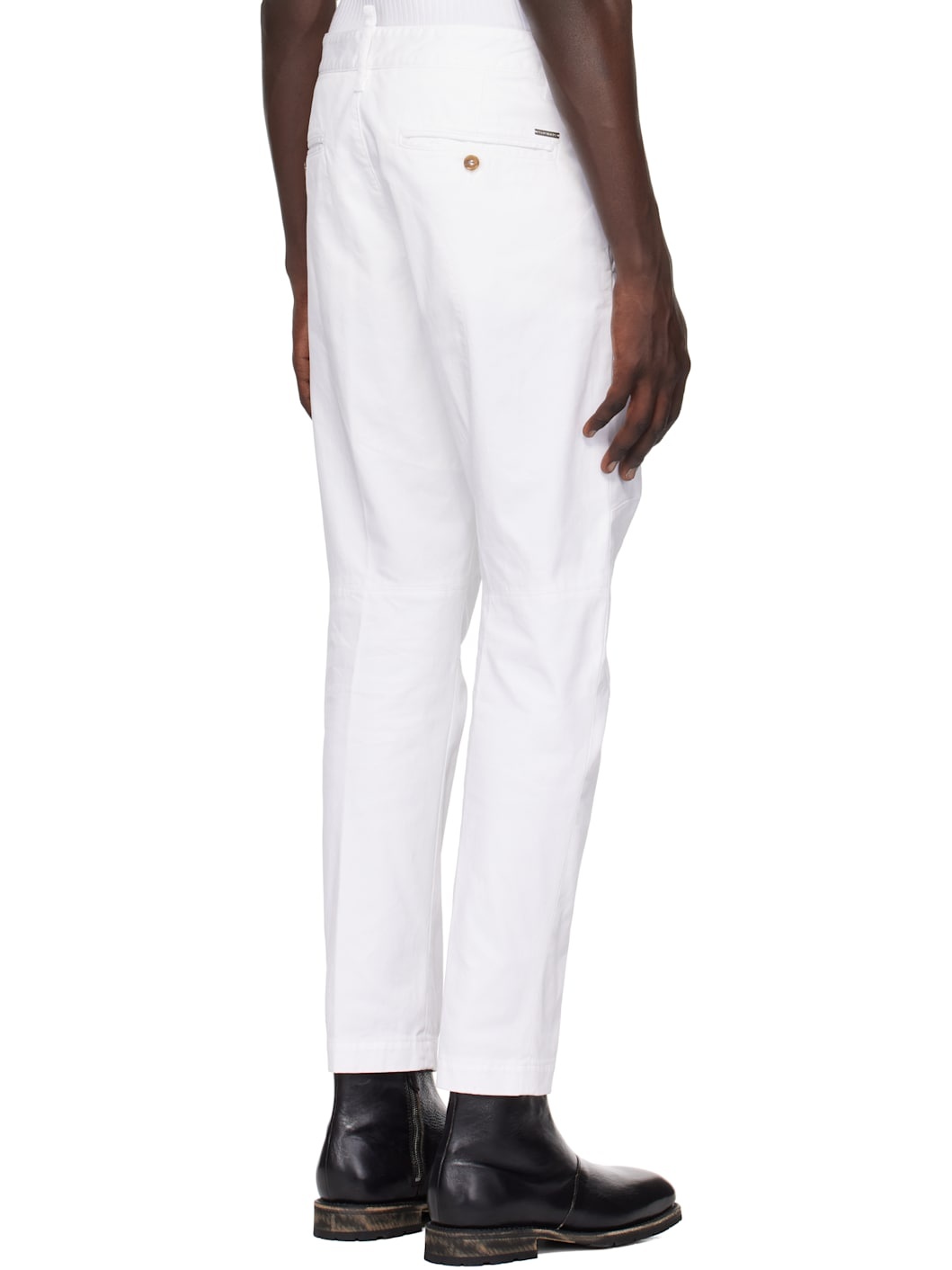 White Sexy Chino Trousers - 3