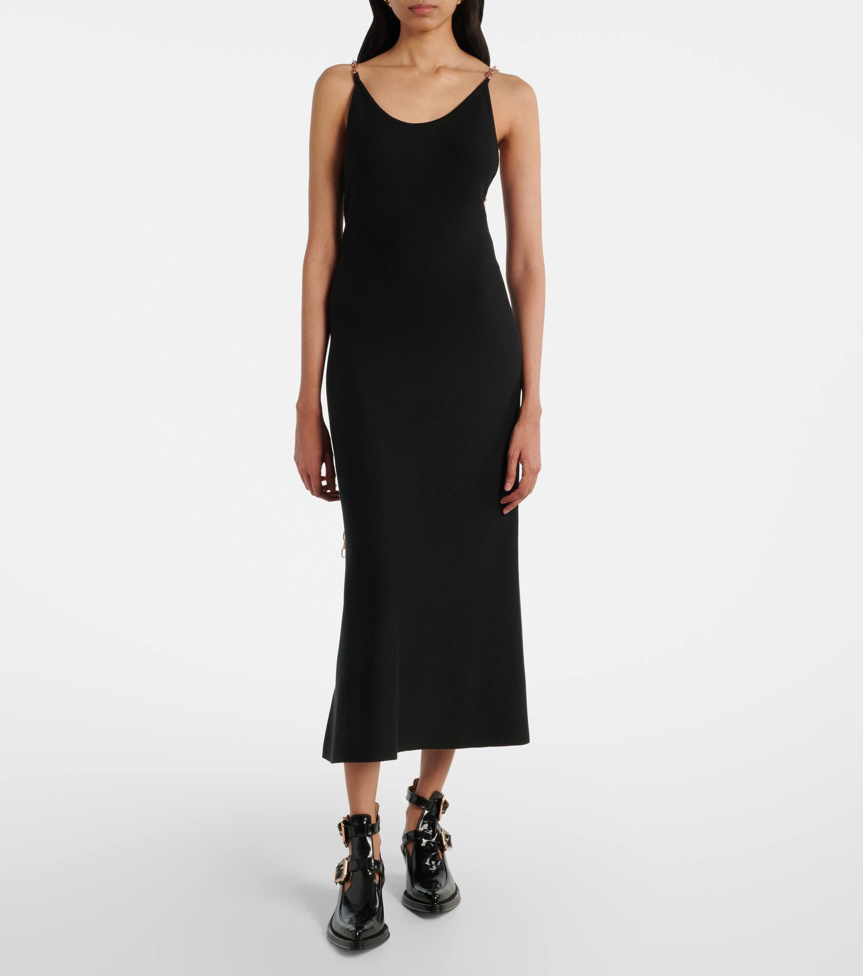 Adeona chain-detail silk maxi dress - 2