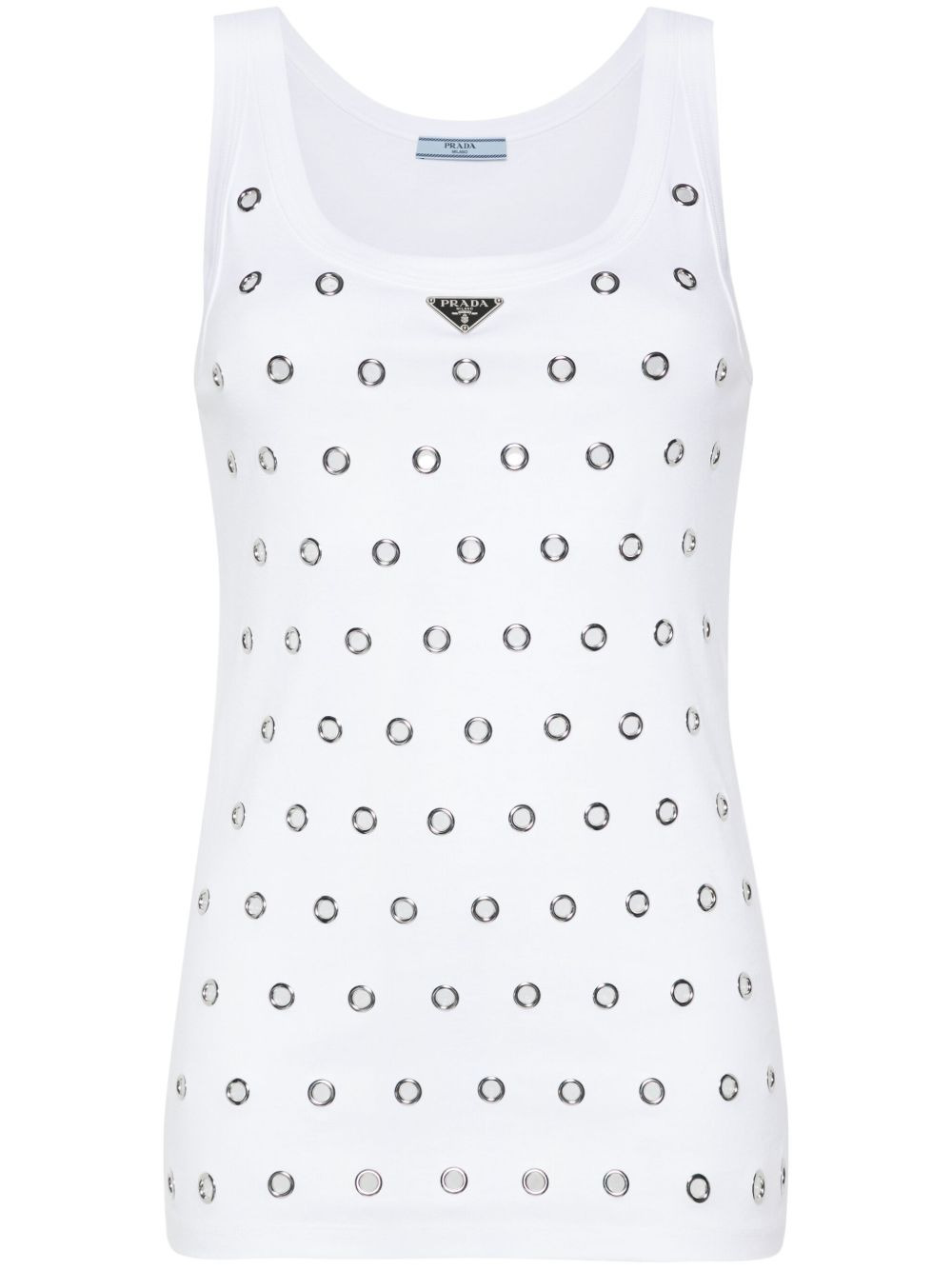 triangle-logo eyelets tank top - 1