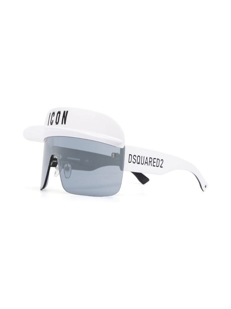 logo print oversized sunglasses - 3